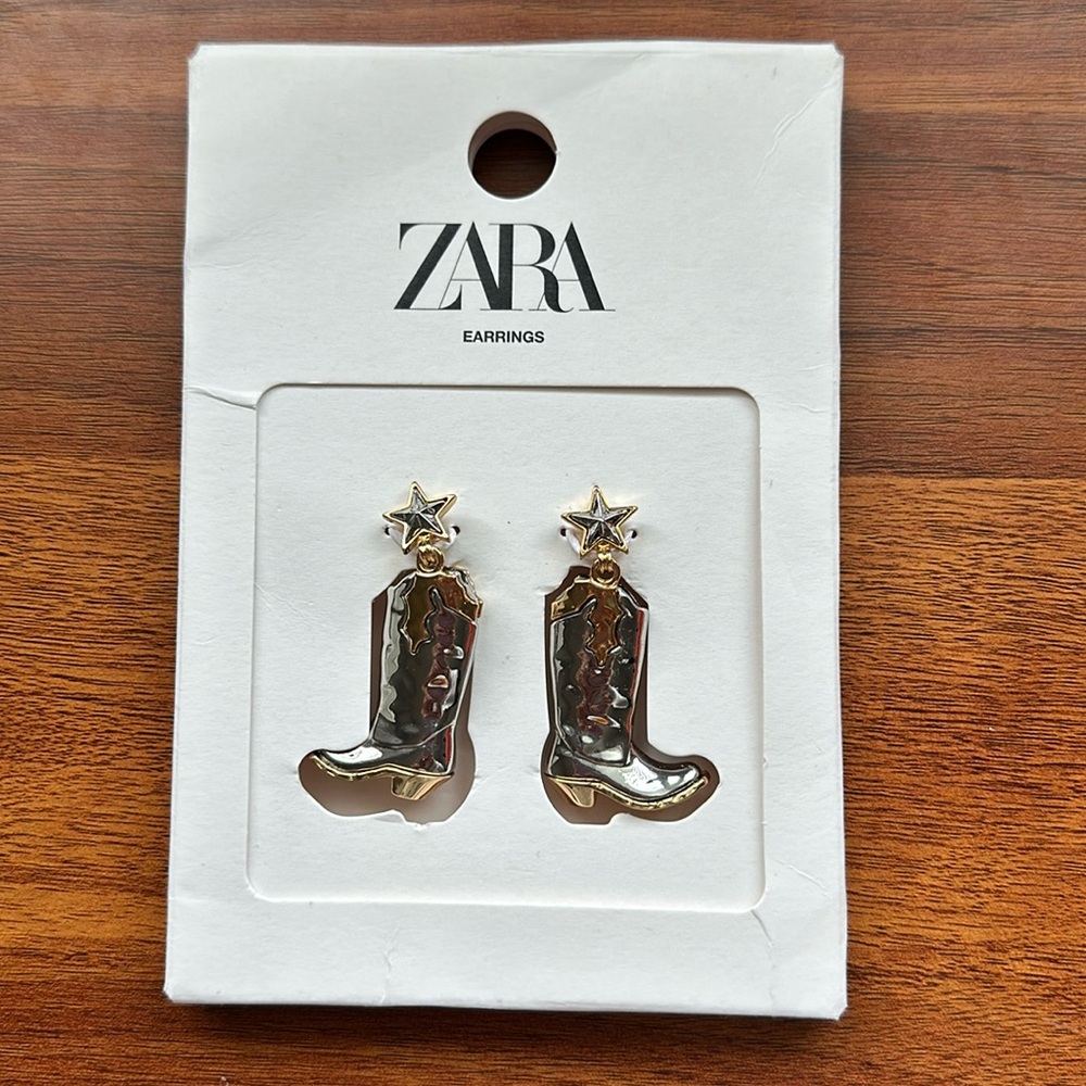 Zara Cowboy Boot Earrings